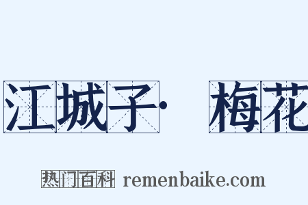 江城子·梅花是什么意思的图片